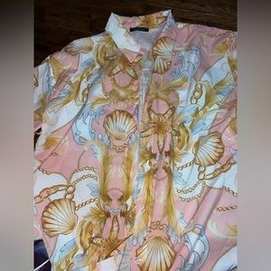 Baroque style pink set size M Boohoo